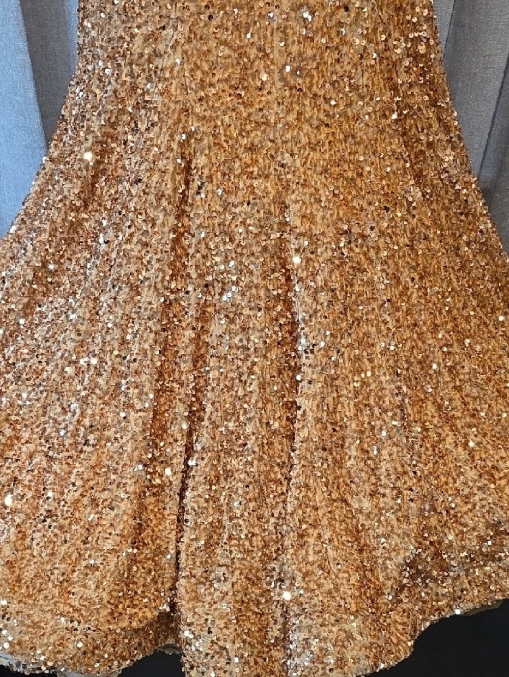 Portia and Scarlett Gold Sequin Mermaid Prom Dress - Picture 4 of 16